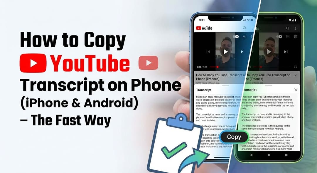 如何在手机上复制 YouTube 字幕（iPhone & Android）——最快的方法