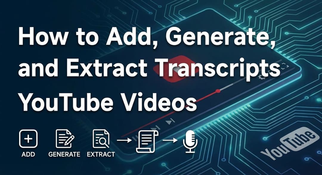 如何添加、生成及提取 YouTube 视频逐字稿（免费且快速）
