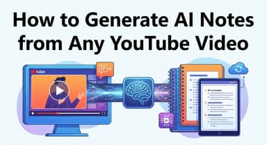 Come generare note AI da qualsiasi video YouTube (Metodi visivi e gratuiti)