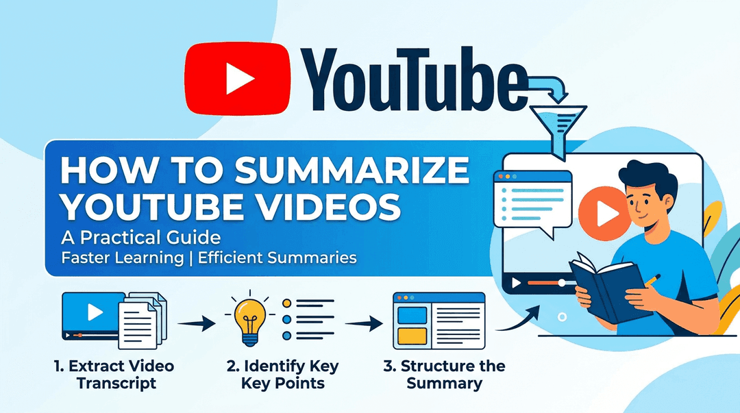 如何总结 YouTube 视频：视觉化与 AI 摘要终极指南 (2026)