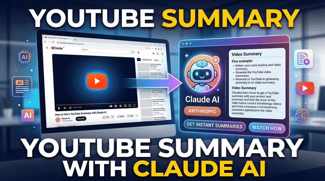 如何利用 Claude AI 获取 YouTube 视频摘要（免费图文结合与纯文本方法）