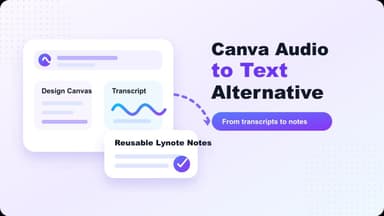 Canva Audio to Text Converter vs. Lynote Workflow