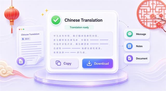 Step 3. Copy or Download the Chinese Translation