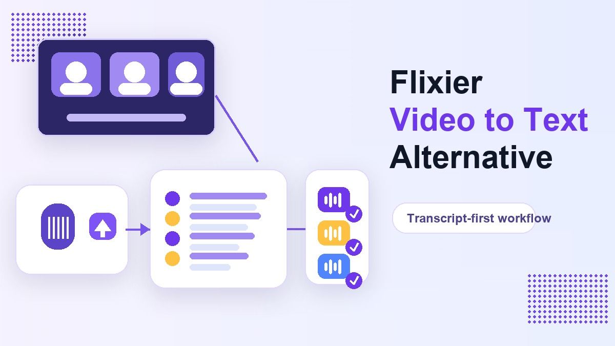 Flixier Video to Text Alternative for Clean Transcripts