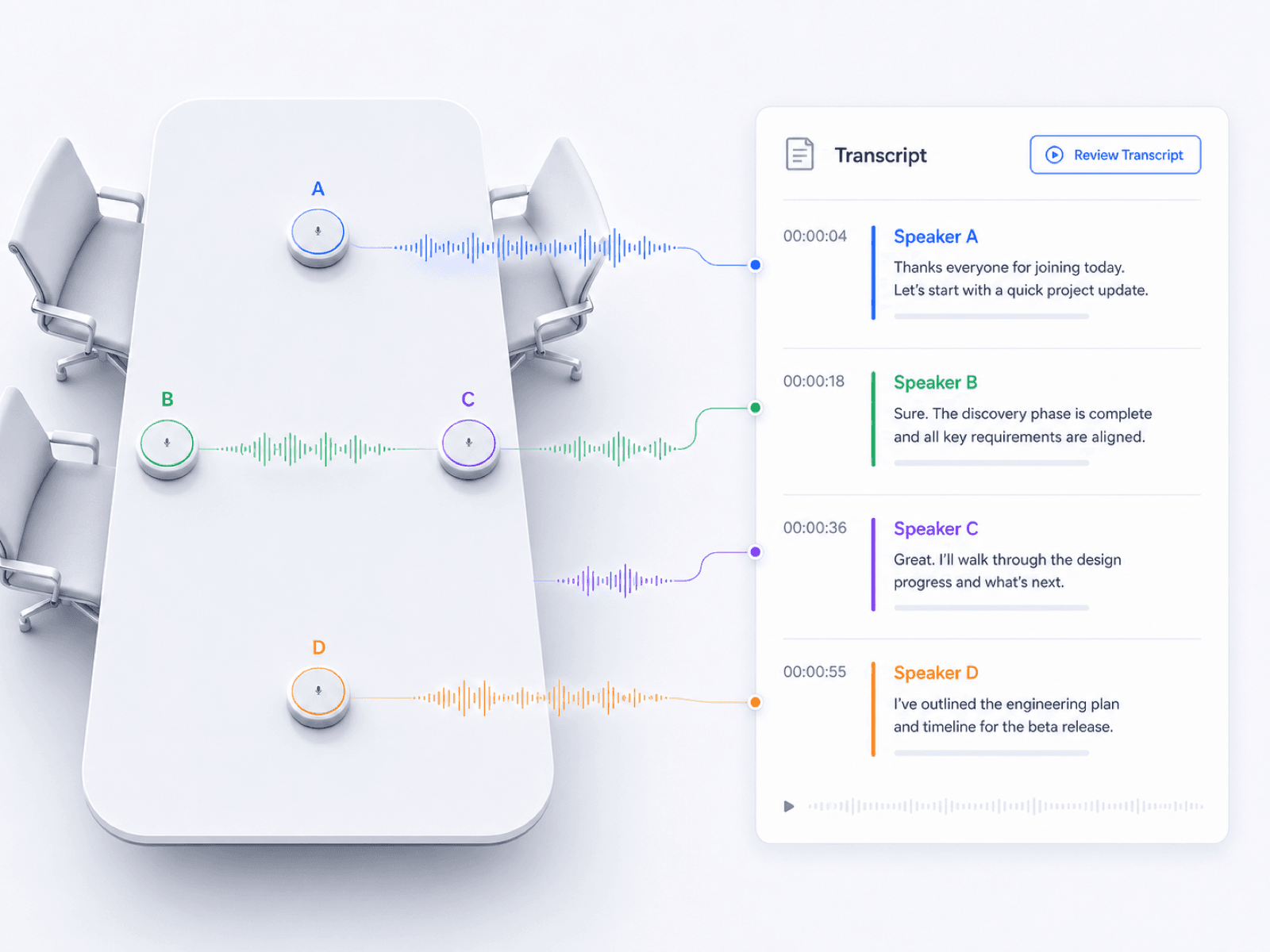 Turn Multi-Speaker Meetings Into Readable Transcripts