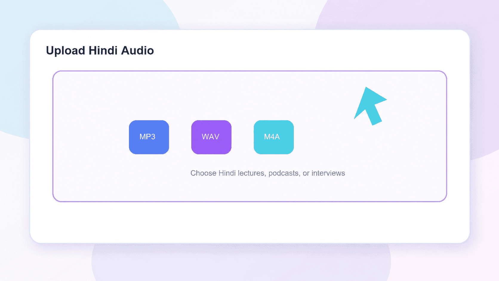 Immagine del passaggio di caricamento per il convertitore da audio Hindi a testo