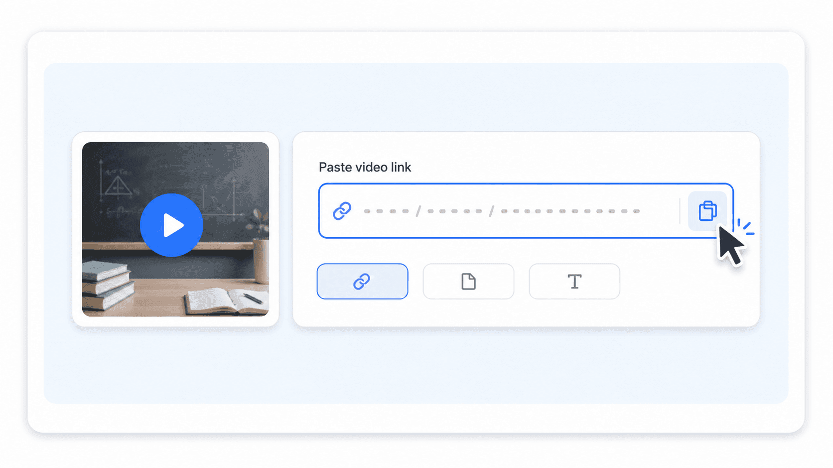 Incolla il link di YouTube