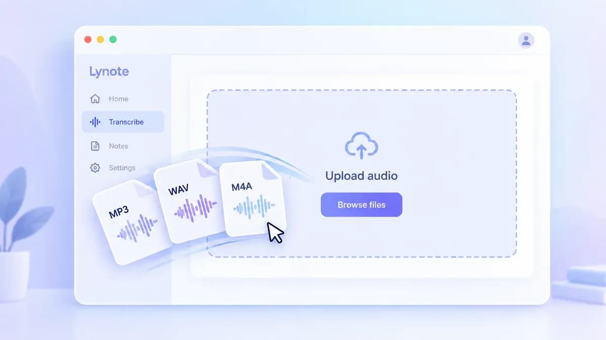 Tải lên các bản ghi MP3, WAV và M4A vào công cụ chuyển đổi âm thanh