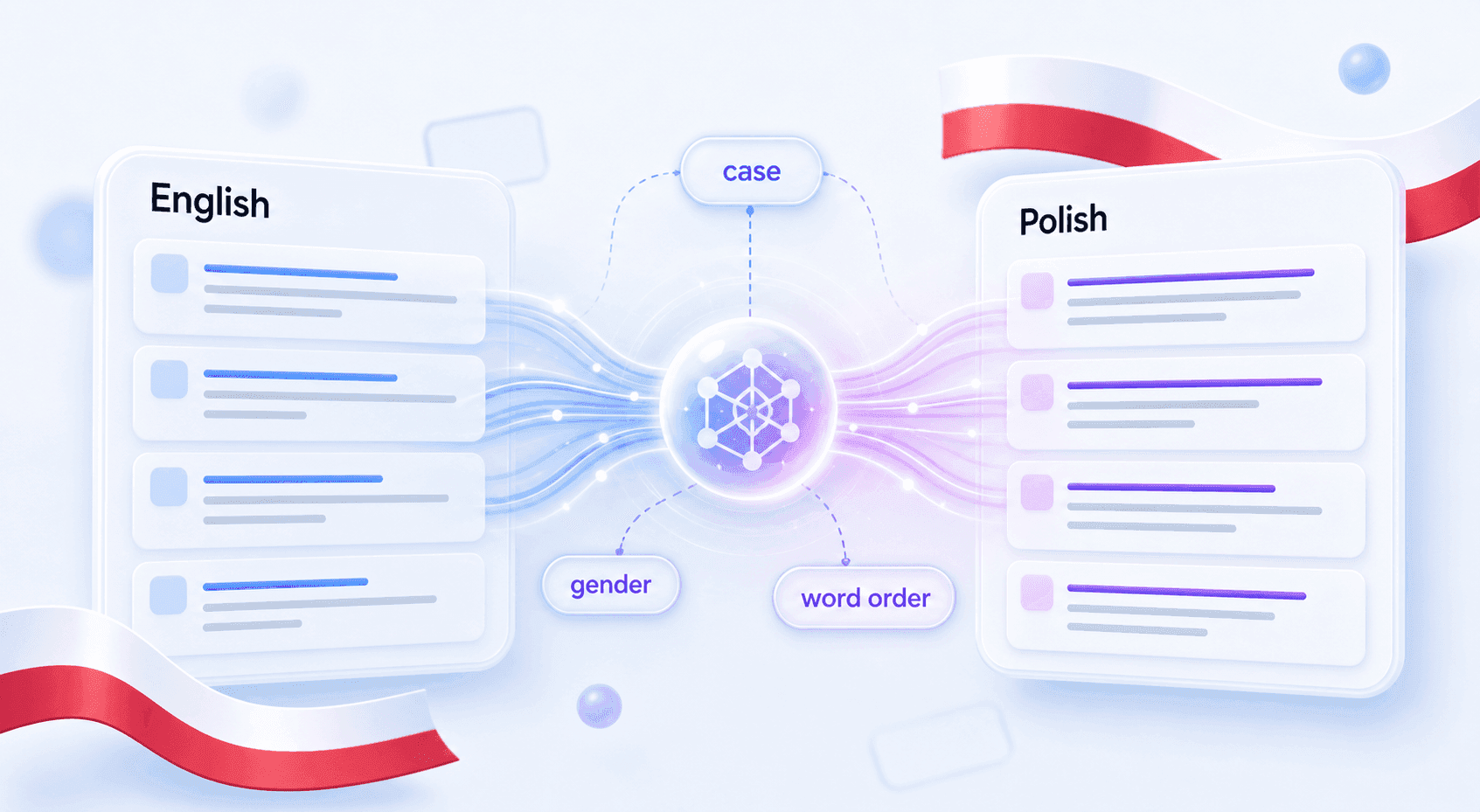 Translate English to Polish with Grammar-Aware Context
