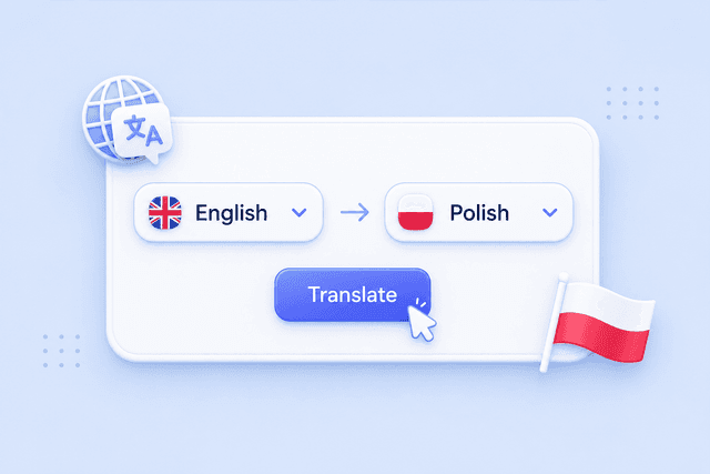 Step 2. Select Polish as the Target Language