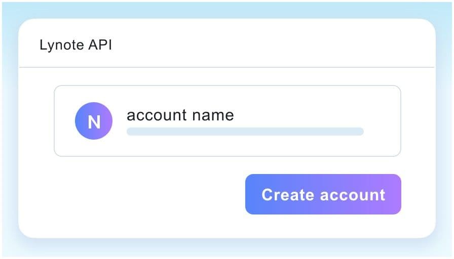 สร้างบัญชี Lynote API ของคุณ
