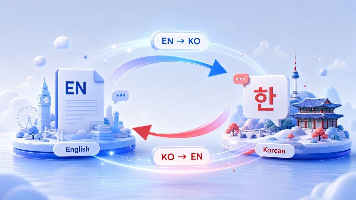 한국어-영어 번역 전환