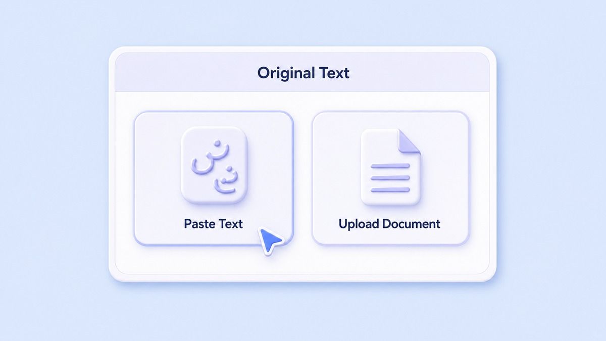 Step 1. Paste English or Persian Text