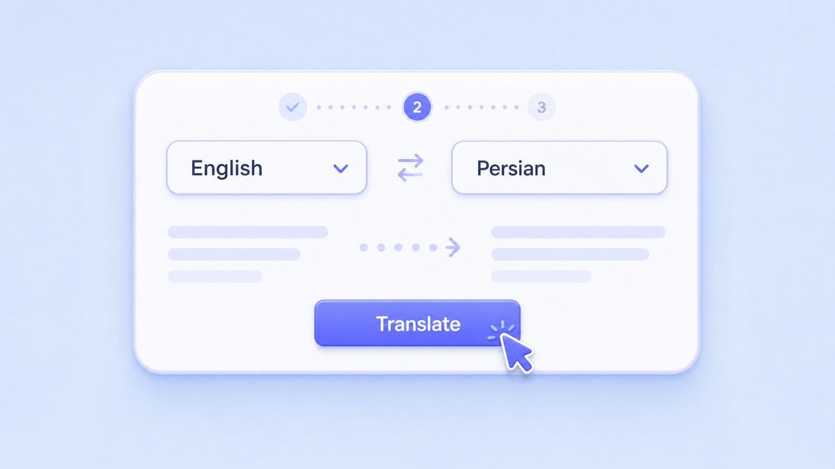 Step 2. Choose Persian or English Output