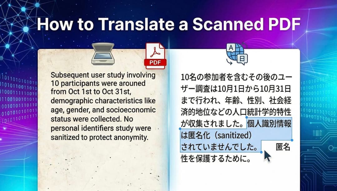 如何翻译扫描版 PDF：2026 完整指南