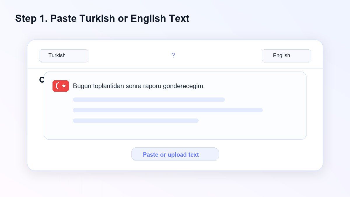 Step 1. Paste Turkish or English Text