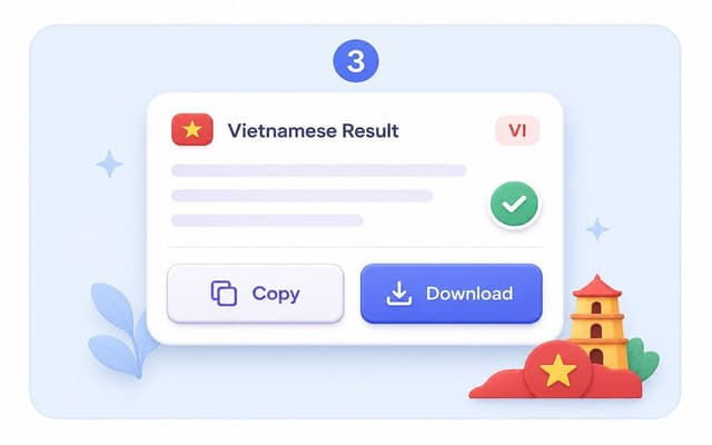 Paso 3. Copia o descarga la traducción al vietnamita