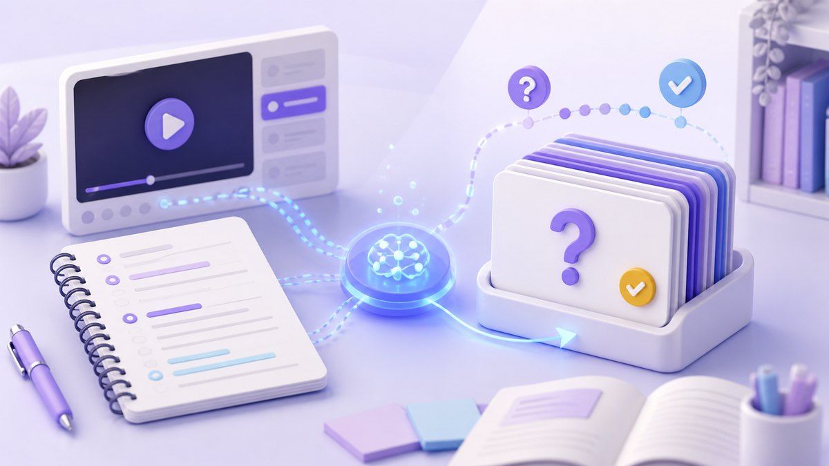 Converta Anotações do YouTube em Flashcards