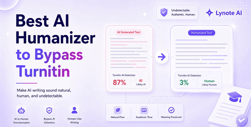 6 สุดยอด AI Humanizer เพื่อหลีกเลี่ยง Turnitin—Lynote AI