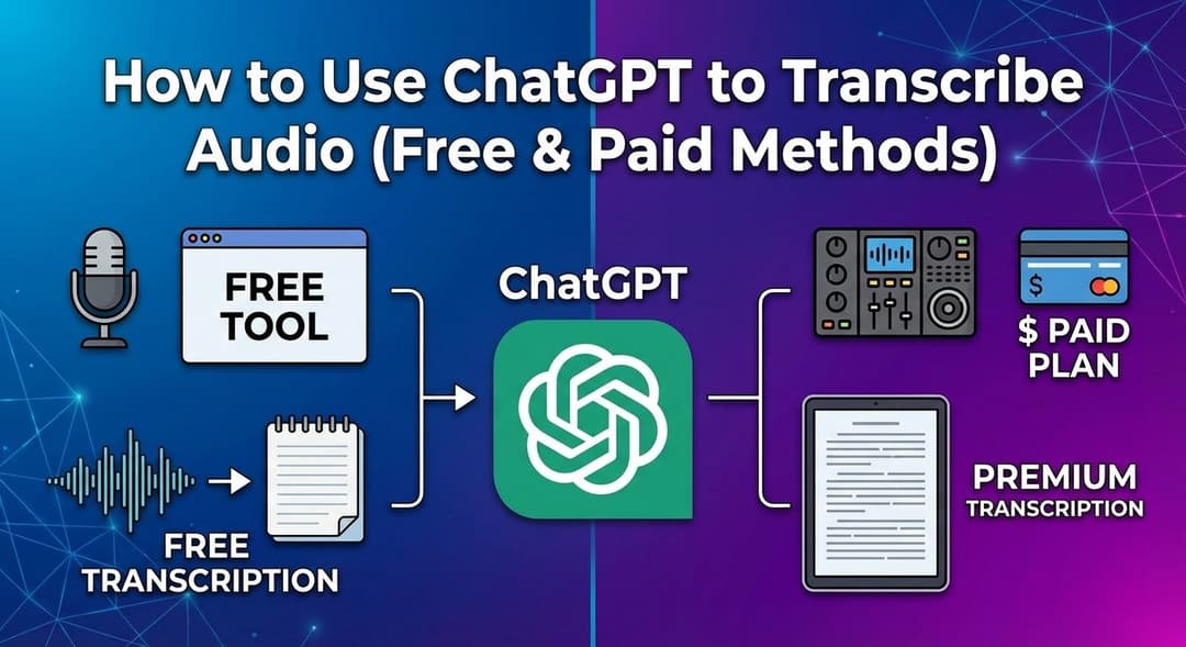 如何使用 ChatGPT 转录音频(免费与付费方法)