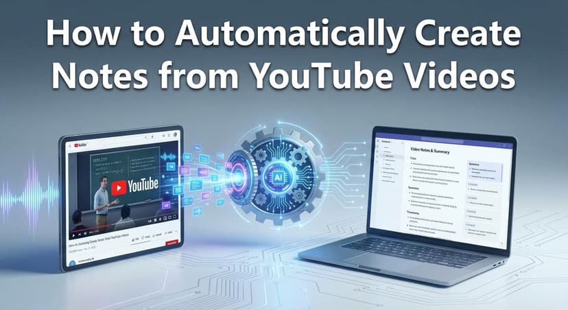 Cách tự động tạo ghi chú từ video YouTube (Công cụ AI miễn phí & Hướng dẫn trực quan)