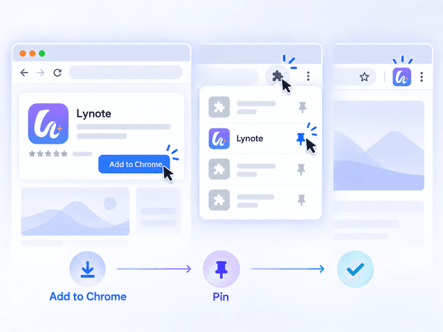 Add the Lynote AI Humanizer extension to Chrome and pin it