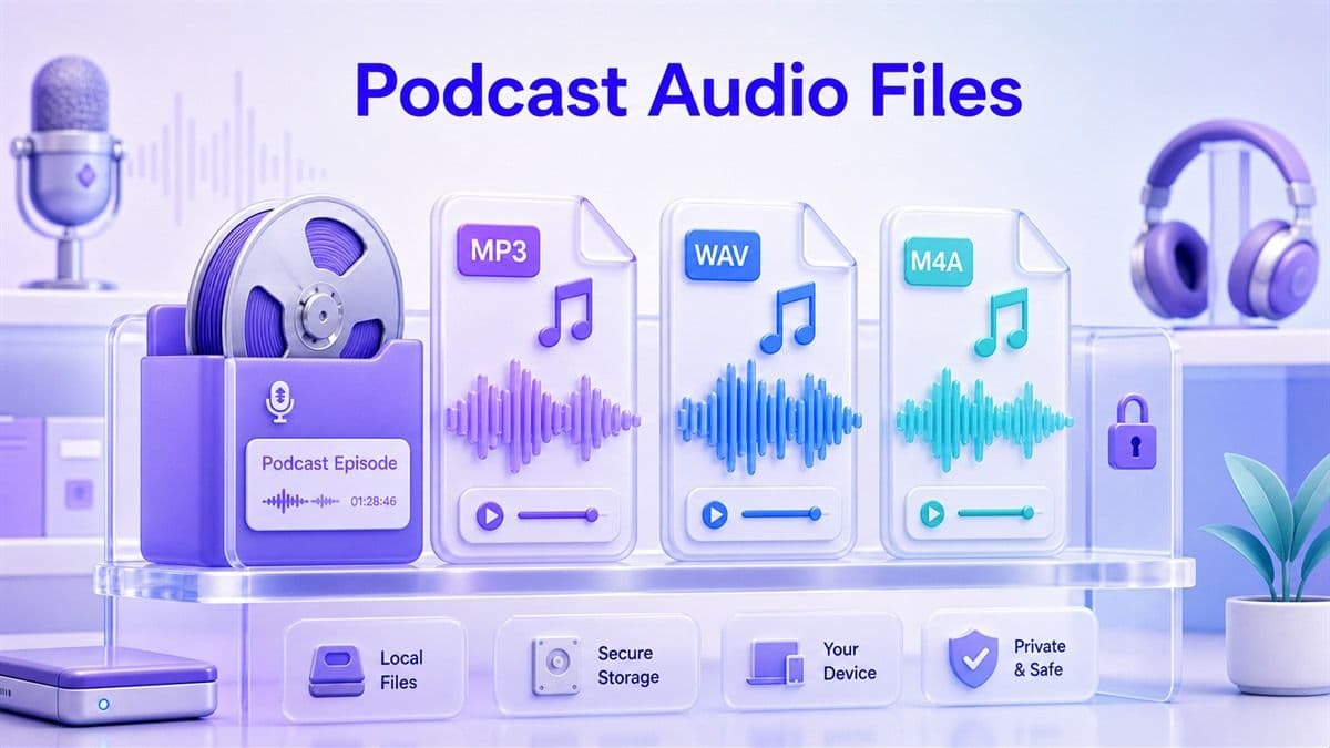 Progettato per file audio di podcast