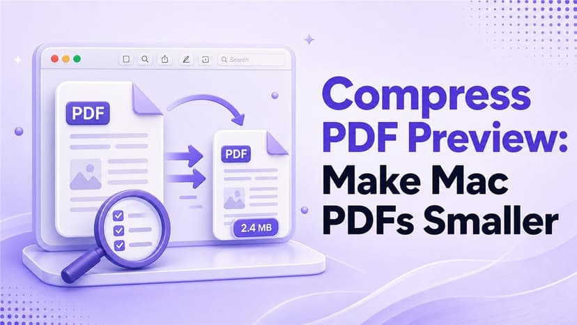 บีบอัด PDF Preview: ทำให้ไฟล์ PDF ของ Mac มีขนาดเล็กลงบน Mac
