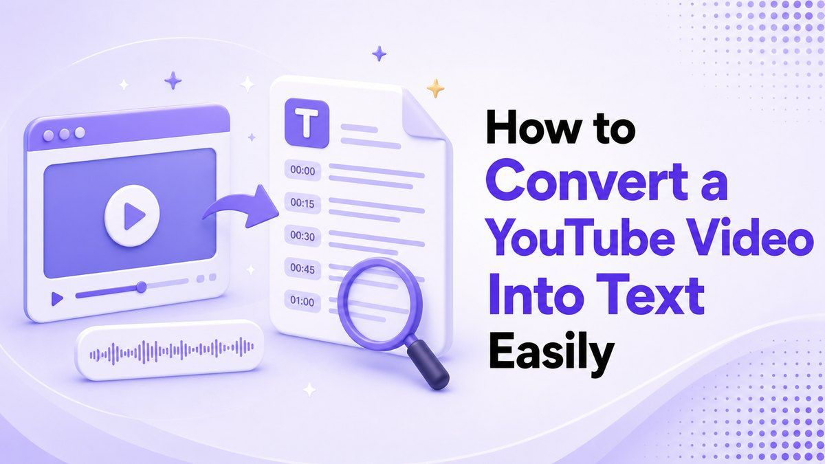 How to Convert a YouTube Video Into Text Easily