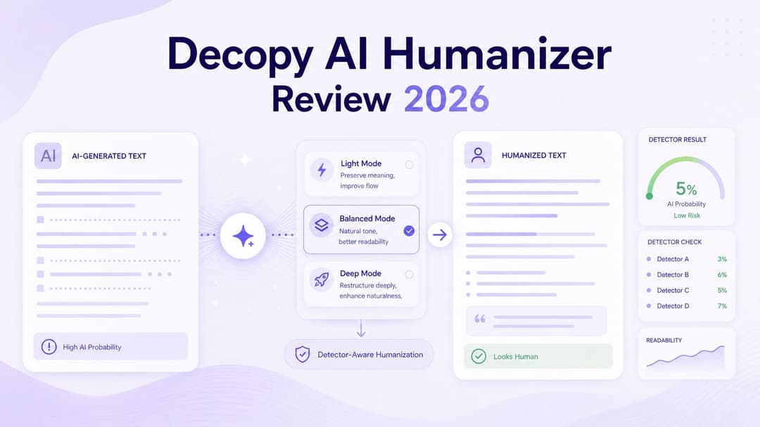 Decopy AI Humanizer Review 2026: Kan het AI-detectoren verslaan en AI-teksten menselijk laten klinken?