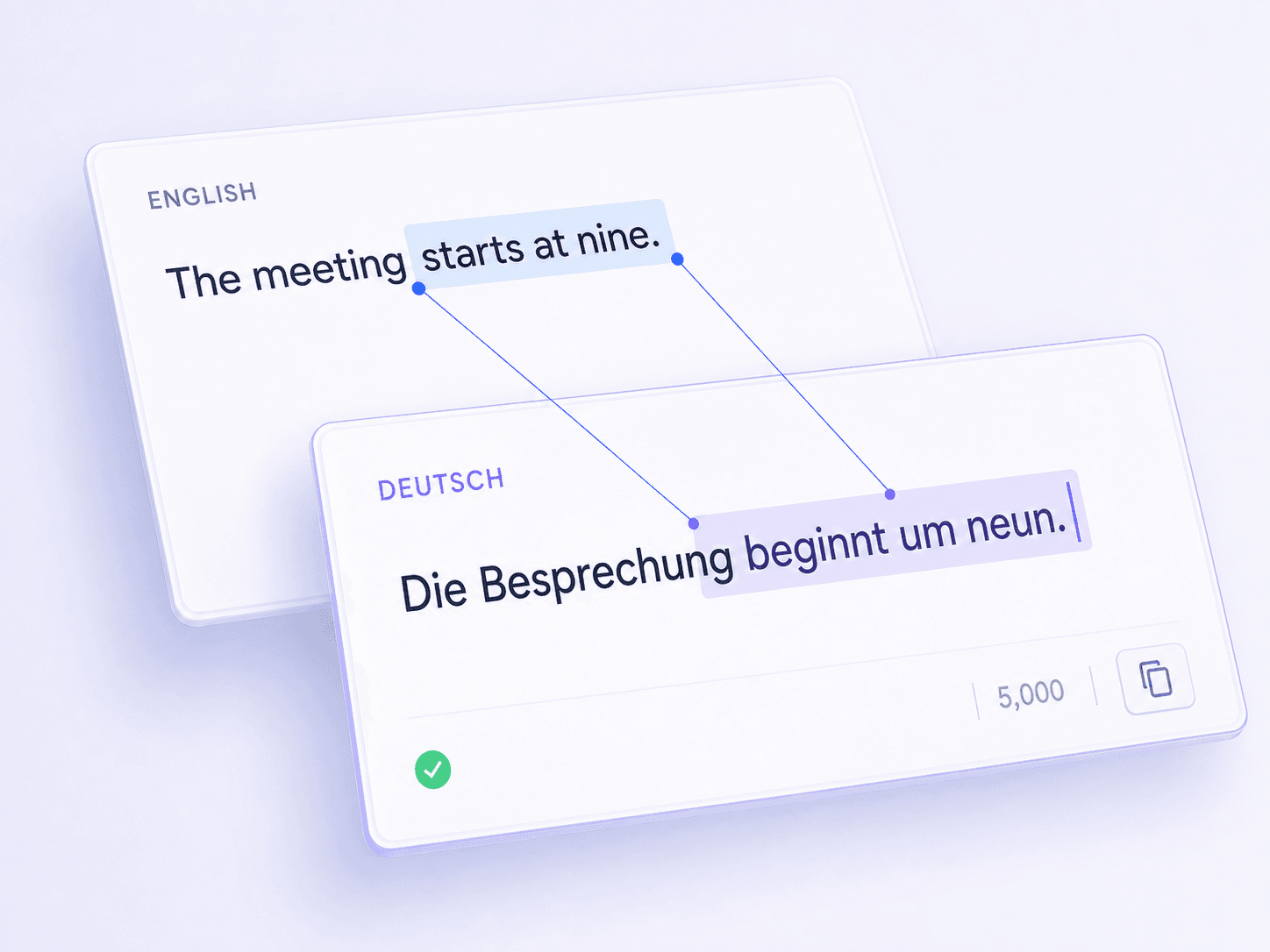 英語のテキストをオンラインでドイツ語に翻訳
