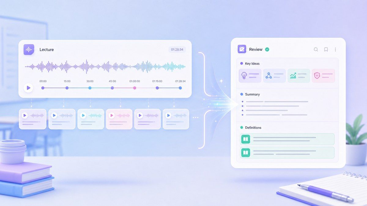Turn Long Lectures Into Review-Ready Notes