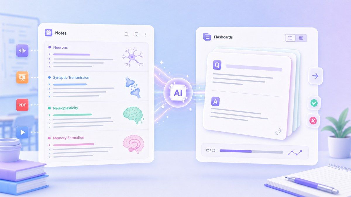 From Lecture Notes to Flashcards