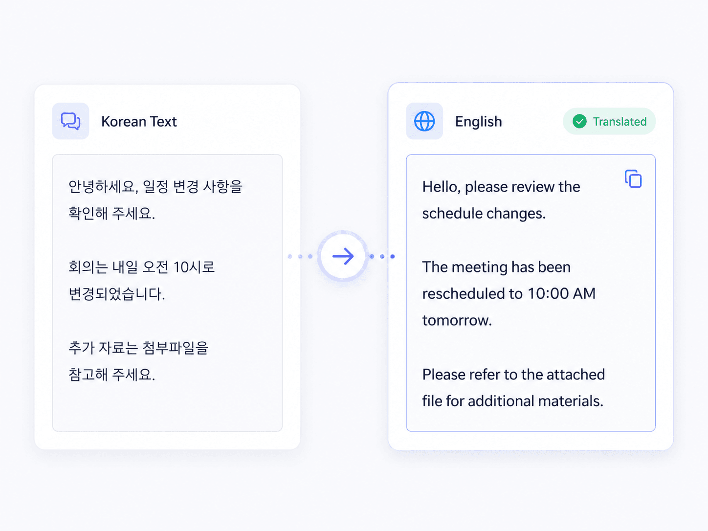 Translate Korean Text to English Fast
