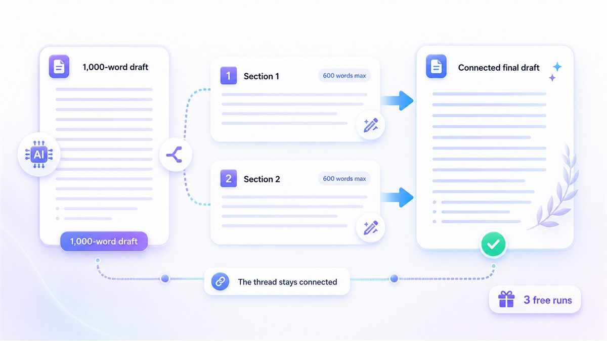 Humanize 1,000 Words Without Losing the Thread