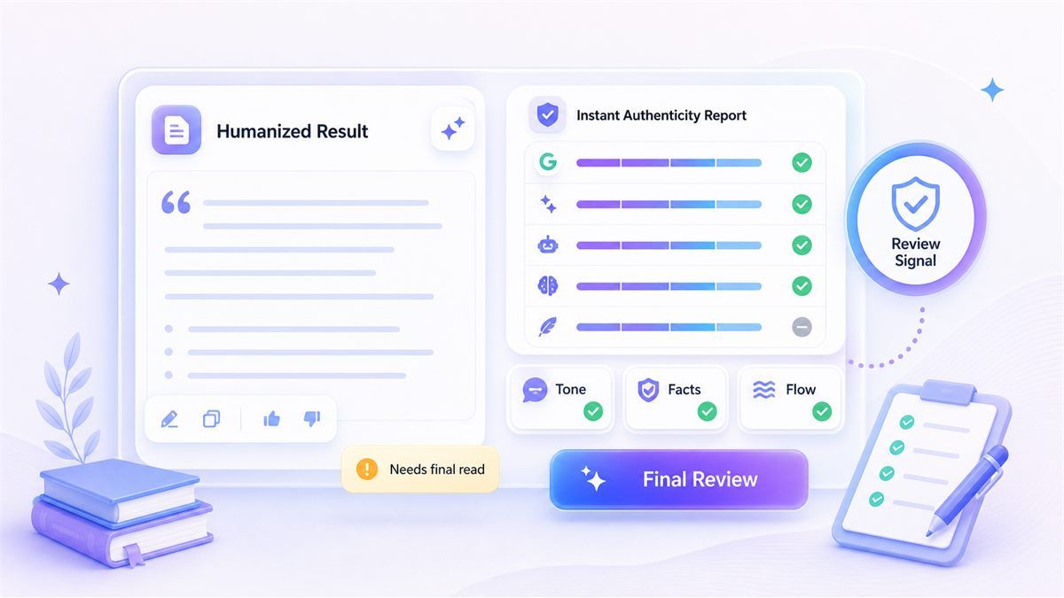 Use the Authenticity Report as a Final Review Signal