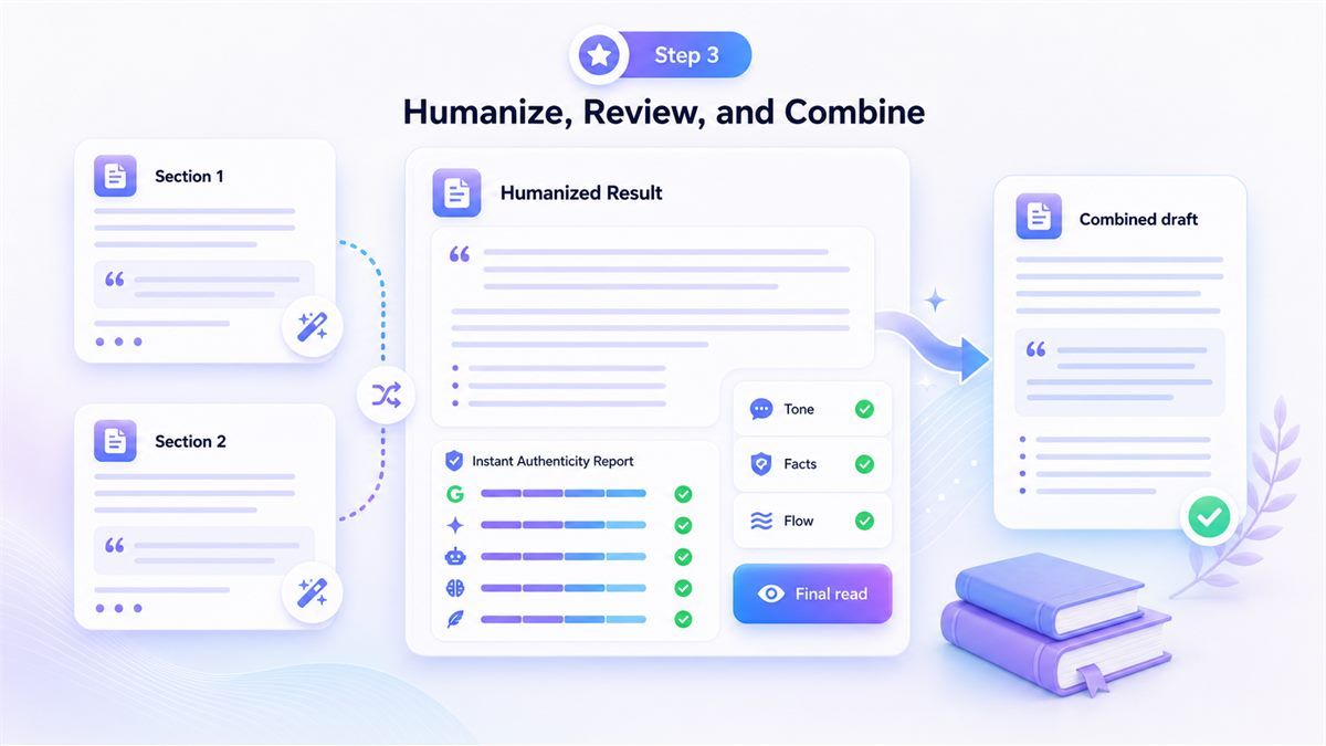 Step 3. Humanize, Review, and Combine