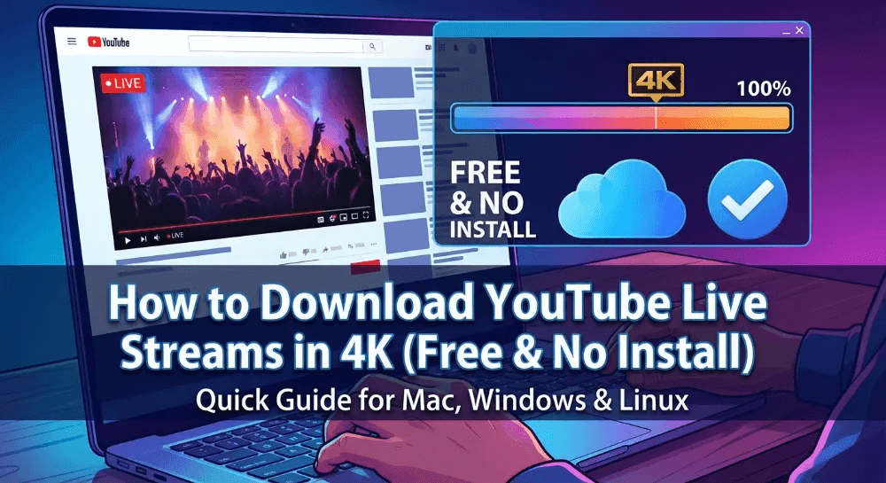 如何下载 4K 画质的 YouTube 直播(免费且无需安装)
