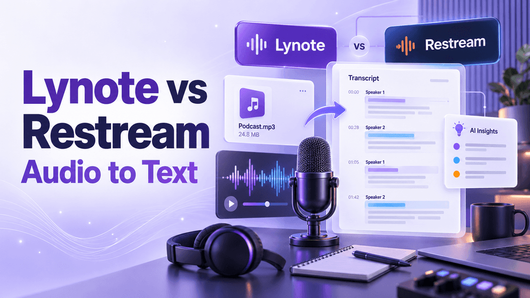Lynote vs Restream Audio to Text: Which Is Better?