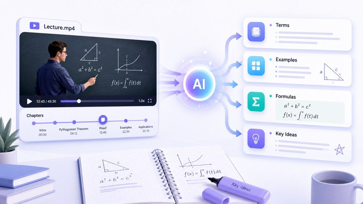Estrai le idee chiave da lezioni e tutorial registrati