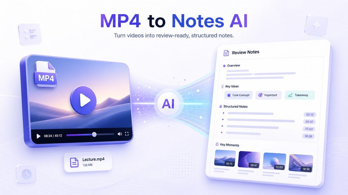 Trasforma i video MP4 in note pronte per la revisione