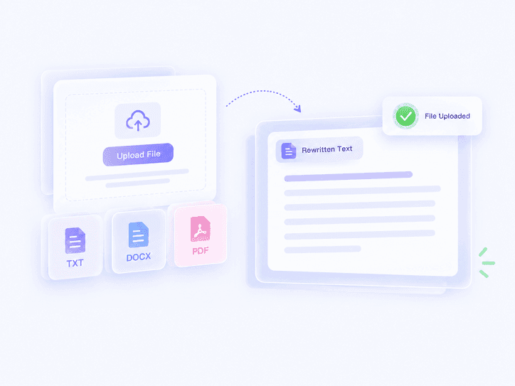 Ilustración: modificador de párrafos con carga de archivos TXT, DOCX, PDF