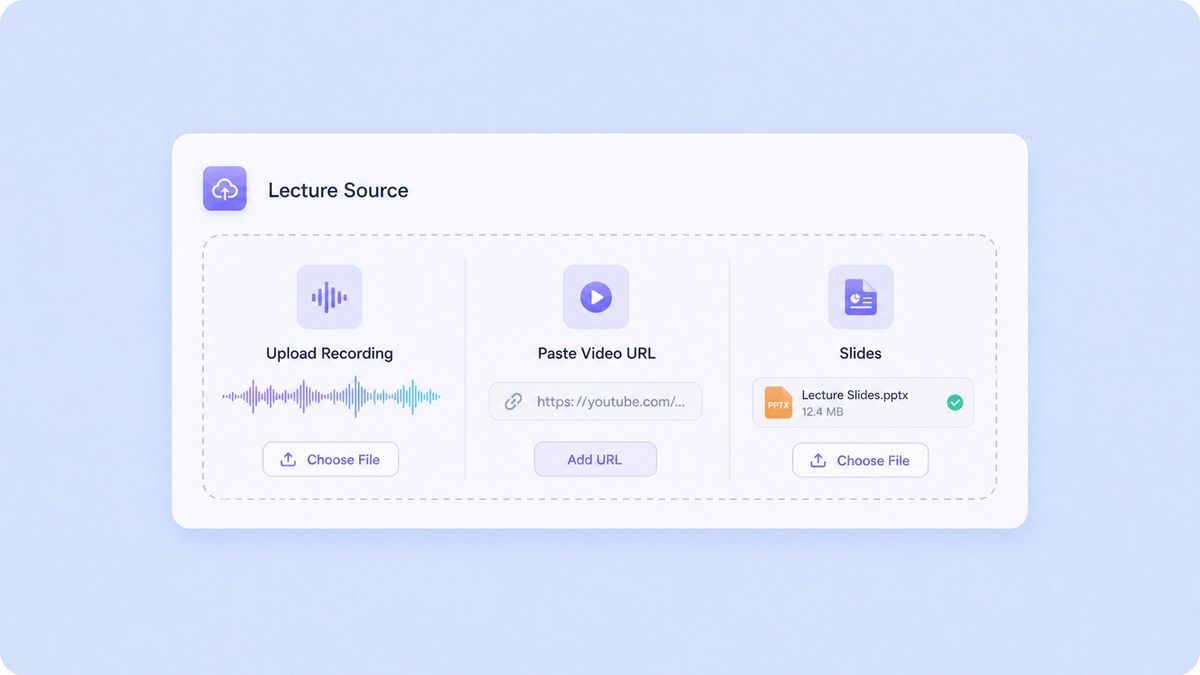 Step 1. Upload or Paste Your Lecture Source