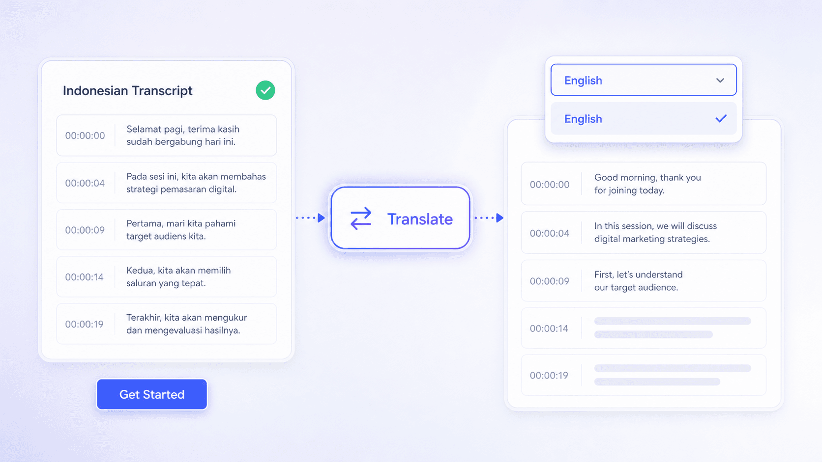 Passo 2. Ottieni la Trascrizione e Traduci