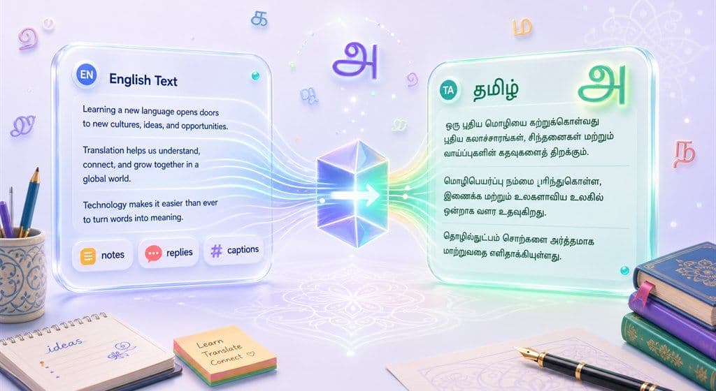 Translate English Text Into Tamil Script