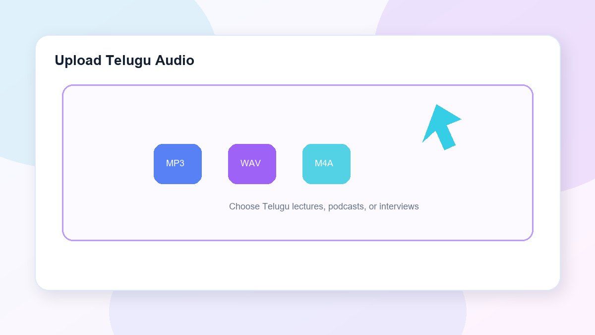 Schritt 1. Telugu-Audio hochladen
