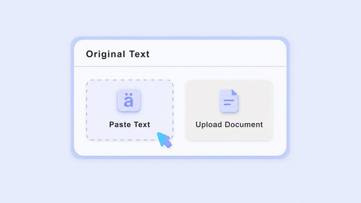 Step 1. Paste German Text or Upload Content