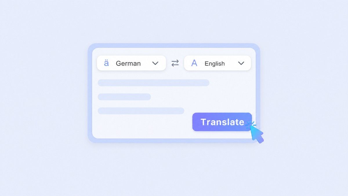 Step 2. Choose English or German Output
