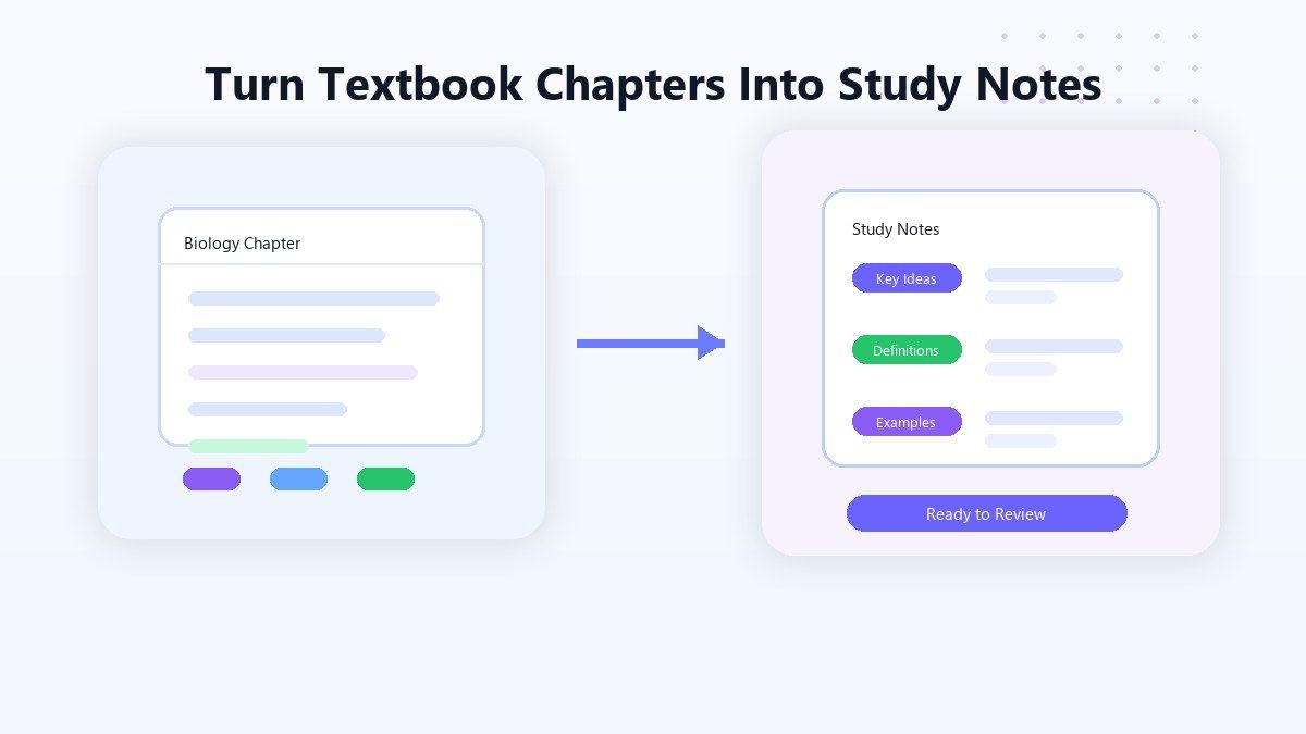 Turn Textbook Chapters Into Clear Study Notes