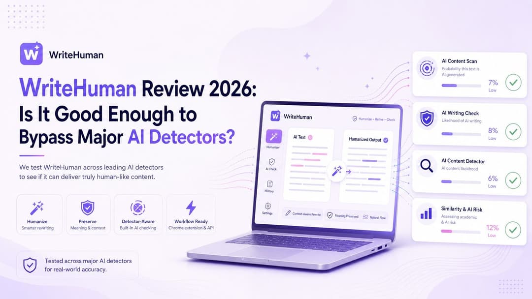 WriteHuman Review 2026: Is It Good Enough to Bypass Major AI Detectors?